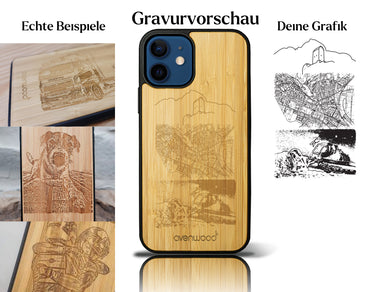 INDIVIDUELL iPhone 12 mini Bambus-Kunststoff
